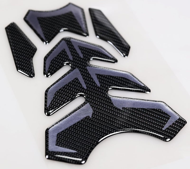 REVSOSTAR 5D Real Carbon Fiber, Motorcycle Decal Vinyl Tank Protector, Tank Pad for NJ 650 ZX636 ZX600 ZX-10R ZX14 ZX1400 ZX14R ABS 1000 ZX100(Grey) - Image 4